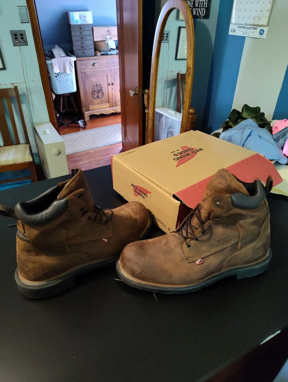 Redwing Size 14EE Brown Leather Men’s Work Boots
